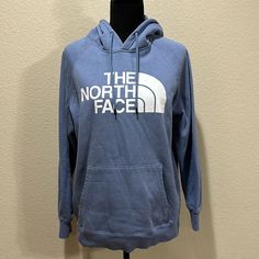 The North Face Blue Hoodie - Never Worn Blue Long Sleeve Hoodie For Outdoor Activities, Blue Crew Neck Hoodie For Outdoor, Blue Hooded Sweatshirt For Outdoor, Blue Outdoor Hoodie With Adjustable Hood, Outdoor Blue Sweatshirt With Letter Print, Outdoor Blue Hoodie With Adjustable Hood, Blue Adjustable Hood Sweatshirt For Outdoor, Blue Sweatshirt For Outdoor Activities In Fall, Blue Sweatshirt With Adjustable Hood For Outdoor