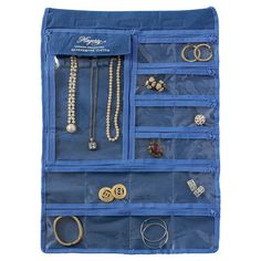 Hagerty Zippered 35 Pouch Jewelry Keeper made from Hagerty Silversmiths' Cloth with R-22 Tarnish Preventative, Blue Clean Gold Jewelry, Necklace Storage, Cleaning Silver Jewelry, Jewelry Roll, Tarnished Jewelry, Silver Jewelry Design, Jewelry Storage, Jewelry Organizer, Keep Jewelry