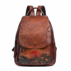 Women Embossed Genuine Leather Backpack   Description: Size M:L25xW14xH32cm(9.8''x5.9''x12.6'') Material:Genuine Cow Leather Weight:1000g Payment We accept paypal only. How to pay:  We will email to your eBay registered email address  after you winning the item. There is a link to direct  you a secured checkout page. You should confirm your  purchase and provide your shipping address there. (Normally, we ship the item  according to your address in eBay. ) At the  last step of the checkout page,