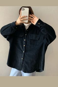 Long Sleeve Pockets Corduroy Loose Shirt – Tomscloth Clothing Female, Retro Jacket, Loose Shirt, Next Clothes, Loose Shirts, Spring Tops, Corduroy Jacket, Women Vintage, Shirt Outfit