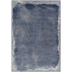 an area rug with blue and gray colors