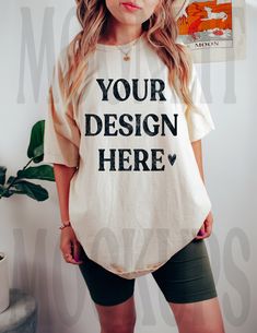 Cream Oversized Tshirt, Mockup Tshirt Oversize, Oversized T Shirt Mockup, Front And Back T Shirt Mockup, Comfort Color Mockup, Stolen Image, Growing Business, Watermark Design, Brand Me