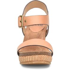 Coldyn | Sofft Shoe Everyday Synthetic Slingback Sandals For Spring, Casual Open Heel Wedge Sandals For Spring, Spring Casual Wedge Sandals With Open Heel, Casual Spring Wedge Sandals With Open Heel, Spring Leather Footbed Sandals For Beach, Leather Footbed Sandals For Beach And Spring, Leather Footbed Sandals For Beach In Spring, Chic Natural Sandals For Spring, Everyday Round Toe Sandals For Spring