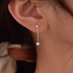 Star Rhinestone Alloy Dangle Earringmeasurement is cm.Product Information Material: 100% Alloy, Silver Plating, Gold Plating Color: 1 Pair - Silver Hoco Earrings, Star Silver, Silver Earrings Dangle, Trendy Fashion Women, Gold Stars, Gold Plating, Silver Earrings, Dangle Earrings, Gold Plate