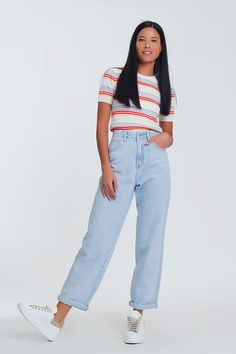 Subcategory: Jeans. Leg: Straight. Style: Casual. runs true to size. S. 100% Cotton Minimalist Winter Wardrobe, High Waist Mom Jeans, Jean Mom, Hats Fashion, Perfect Denim, Minimalist Dresses, High Waisted Mom Jeans, Jeans Mom, Fashion Belts