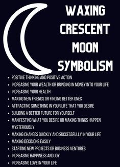 Waxing Crescent Manifestation, Waxing Crescent Moon Affirmation, Waxing Moon Meaning, Waxing Moon Affirmations, Waxing Moon Magic, Crescent Moon Symbolism, Waxing Crescent Moon Rituals, Waxing Crescent Moon Spells, Waxing Crescent Phase Moon