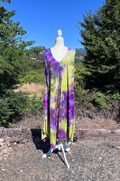 Size 2X tie dye dress. Fabric is a non stretchy woven rayon. Very simple cottagecore style dress that is comfortable to wear and easy to care for. Wash in cold water. Measures 27 inches from armpit to armpit Back neckline to shortest point of bottom hem is 39 inches. Wash in cold water Number #pc2x Flowy Tie-dye Hand Dyed Maxi Dress, Flowy Hand Dyed Tie Dye Maxi Dress, Hand Dyed Sleeveless Spring Dress, Spring Sleeveless Hand Dyed Dress, Flowy Tie-dye Dress, Flowy Hand-dyed Tie Dye Dresses, Spring Sleeveless Hand-dyed Dresses, Flowy Hand-dyed Tie-dye Dresses, Hand-dyed Sleeveless Spring Dresses