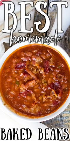 the best homemade baked beans recipe in a bowl