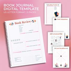 the book journal is open and ready to be filled with notes, books, and other items