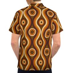 • Embrace the retro spirit with our Vintage 70s Style Shirt, perfect for men who love to make a statement with their style. • Channel your inner hippie with this Retro Shirt, designed to transport you back to the groovy days of the 70s. •Elevate your wardrobe with our Men's Brown Shirt, featuring a unique ombre brown geometric pattern print that adds a touch of vintage charm. •This Groovy Men's Dress Shirt comes complete with a pocket on the left chest for added convenience and style. •Crafted from 100% polyester, this shirt ensures comfort and durability, making it ideal for everyday wear or special occasions. •With its 70s-inspired design and retro vibes, this shirt is sure to become a standout piece in your collection. Designed in California by Trendy Hip Buys. Hand sewn overseas.Perfec Mens Brown Shirt, 1940s Fashion Dresses, Groovy Shirt, Vintage Inspired Shoes, 1950s Fashion Dresses, Vintage Style Hat, 70s Vintage Fashion, Vintage Shirt Dress, 70s Shirts