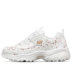 (WMNS) Skechers D'Lites 1.0 'White Gold' 149901-WGD (SNKR/Women's/Colorblock) Skechers D Lites, Low Top Sneakers, Fashion Performance, Stylish Sneakers, Sock Shoes, Low Top, Me Too Shoes, Perfect Pair, Top Sneakers