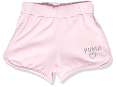 PUMA French Terry Shorts - Women's Shorts : Cherry Blossom : 60% Cotton, 40% Polyester Egypt Machine Wash Separate covered elastic waistband Separate encased elastic waistband Forward side seams Contrast ribbed binding Sugar glitter graphic Neon screen print Cheap Pink Shorts, Ponk Shorts, Accessories Editorial, Sugar Glitter, Shorts For Girls, Kids Tie Dye, French Terry Shorts, Tie Dye Cotton, Terry Shorts