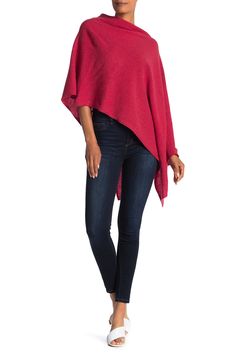 A drapey cowl neck poncho with a flowy high/low hem is constructed from a super soft wool blend material for a comfy new addition to your wardrobe. Fit: this style is one size fits most. Cowl neck. Slips on over head. Solid. Wool blend construction. High/low hem. Approx. 22" front length, 33" back length (size OS). Imported Crochet Cape, Cowl Neck Poncho, Hairpin Lace, Shawl Patterns, Crochet Shirt, Shawl Crochet Pattern, Crochet Vest, Soft Wool, Crochet Shawl