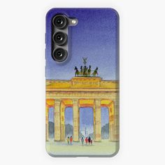 a phone case with an image of the famous monument