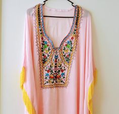 Caftan kaftan maxi dress plus size dress kaftans for | Etsy Pink Kaftan, Moda Kimono, Embroidered Caftan, Mexican Embroidered Dress, Embroidered Kaftan, Dress In, Kaftan Abaya, Kaftan Maxi Dress, Long Kaftan