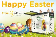 InPost Happy Easter Card / Image Happy Easter Card, Package Delivery, Easter Card, Easter Cards, Delivery Service, Happy Easter, Easter