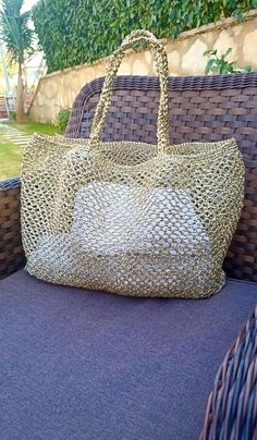 Crochet Gold Metallic Raffia Tote Bag Mesh Beach Woven - Etsy Gold Bucket Bag For Beach, Gold Bucket Bag For The Beach, Handwoven Gold Straw Bag For Vacation, Gold Handwoven Straw Travel Bag, Gold Handwoven Straw Bag For Vacation, Summer Gold Beach Shoulder Bag, Gold Summer Beach Bag, Gold Rectangular Shoulder Bag For Vacation, Gold Summer Beach Bags