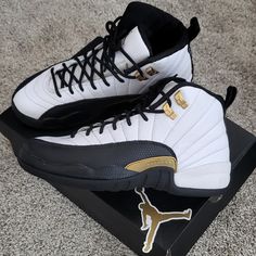 Jordan 12 Taxi Size: 7y Retro Gs Comes With The Original Box White Shoelace Included Jordan Sticker Jordan Symbol, Jordan 12 Taxi, Retro Jordans, Popular Shoe, Air Jordan 12, Jordan 12, Jordans 12, Kids Jordans, Jordan Retro