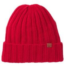 a red beanie hat on a white background