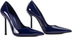 Modern Blue Heels For Work, Blue Heels With Leather Sole For Work, Luxury Blue Heels For Work, Elegant Blue Heels For Work, Elegant Blue Heels For Office, Elegant Blue Patent Leather Heels, Formal Blue Patent Leather Heels, Blue Patent Leather Heels For Formal Occasions, Blue Patent Leather Heels For Work