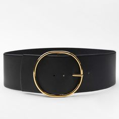 Wide Leather Belt - Black | Zara, Size 30 Or 80cm Leather Corset Belt, Zara Flats, Wide Leather Belt, Zara Leather, Gold Belts, Leather Corset, Black Leather Belt, Belt Black, Zara Black