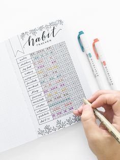 Create this simple tracker and build better habits + Free printable – Archer and Olive Bullet Journal Calendrier, Bullet Journal Collections, Journal D'inspiration, Newsletter Layout, Bullet Journal For Beginners, Bullet Journal Page, Bullet Journal 2019