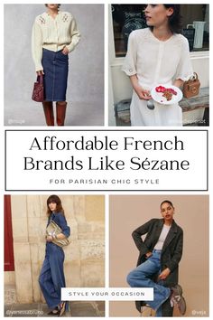 10+ Affordable French Clothing Brands Like Sézane To Shop [2024] French Girl Style Spring 2024, Sezane Spring Outfits, Spring French Style, French Girl Spring Style, Sezane Style Summer, Sezane Outfit Summer, Sezane Spring 2024, French Fashion Spring 2024, Paris Fashion Summer 2024