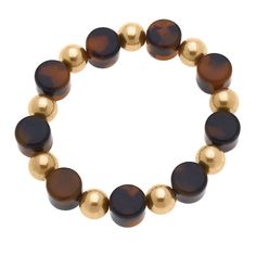 A subtle statement for any stack! Pair our Ava Resin & Ball Bead Stretch Bracelet in Tortoise with an ultra-chic neutral ensemble, or your favorite cream- colored sweater for chic & timeless style, no matter the occasion. DETAILS: Base Metal with Worn Gold PlatingResin BeadsStretch - One Size Fits Most Elegant Brown Stackable Jewelry, Elegant Adjustable Tortoiseshell Jewelry, Elegant Adjustable Brown Stretch Bracelet, Elegant Brown Adjustable Stretch Bracelet, Elegant Adjustable Tortoiseshell Bracelets, Elegant Brown Stretch Bracelet With Round Beads, Elegant Brown Beaded Bracelets, Resin Ball, Cream Colored Sweater