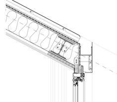 an architectural drawing of the side of a building