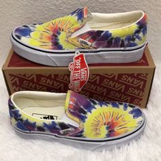 These Vans Are Nwt And Come From A Smoke Free Home. Vans Summer Sneakers With Rubber Sole, Vans Summer Sneakers, Vans Sneakers With Rubber Sole For Summer, Colorful Fun Sneakers For Spring, Trendy Yellow Sneakers For Spring, Vans Summer Sneakers With Round Toe, Vans Low-top Sneakers For Summer, Vans Sneakers For Summer, Yellow Sneakers With Rubber Sole For Spring