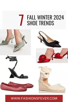 7 Cute Trends in Fall Winter 2024 Shoe Trends For Women. This post covers all the trending fashion shoes from slingbacks, ballet flats, and over-the-knee boots to Mary Janes that trended on the runways. #fallshoetrends #wintershoetrends #fallshoes #wintershoes #fashiontrends