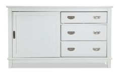 My Chadwick Dresser is the ultimate storage solution for your child! Available in rustic walnut, gray or white,  this space-saving beauty has loads of storage that maximizes their room for a great value. Not to mention, the drawers are felt lined for an added bonus! | Chadwick 3 Drawer Dresser | Transitional Dressers by Bob's Discount Furniture Transitional Dresser, Kids Room Furniture, Kids Dressers, 3 Drawer Dresser, Chest Dresser, Bob's Discount Furniture, White Dresser, Dove Tail Joints, Mattress Store