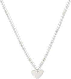 Silver Layered Heart Necklace For Gifts, Silver Heart-shaped Layered Necklace As A Gift, Silver Heart-shaped Layered Necklace For Gifts, Silver Heart-shaped Layered Necklace Gift, Double Chain Heart Pendant Necklace, Trendy Heart-shaped Double Chain Jewelry, Trendy Heart Shaped Double Chain Jewelry, Silver Double Heart Charm Necklaces With Delicate Chain, Silver Double Heart Charm Necklace With Delicate Chain