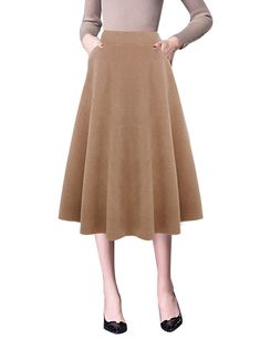 PRICES MAY VARY. High waist with elastic waistband on the back Side pockets and side invisable zipper fly Below the knee length, mid calf wool skirts Wool blended fabric, classic plaid pattern, and new add solid color, suitable for spring/fall/winter Wool skirts for womens vintage aline flared pleated maxi midi long skirts Pleated Midi Skirts, Cashmere Skirt, Long Wool Skirt, Classic Skirts, Long Skirts, Pleated Maxi, Midi Skirts, Wool Skirts, Pleated Midi Skirt