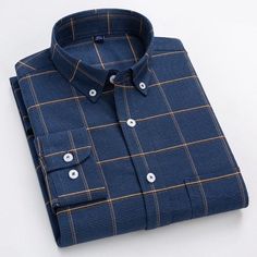 Quality High 100% Cotton Men's Fashion Plaid Oxford Long Sleeve Shirts Comfortable Thick Autumn Spring New Design Casual ShirtMaterial: COTTONApplicable Scene: DailyShirts Type: Casual ShirtsSleeve Length(cm): FullStyle: CasualApplicable season: Spring and AutumnCollar: Turn-down CollarClosure Type: Single BreastedSleeve Style: RegularFabric Type: BroadclothPattern Type: PlaidAsian size: 38/S,39/M,40/L,41/XL,42/2XL,43/3XL,44/4XL. Check your measurements before purchase Mens Shirts Online, African Clothing For Men, Style Basic, Cotton Long Sleeve Shirt, Striped Long Sleeve Shirt, Men Fashion Casual Outfits, Oxford Fabric, Shirt Pattern, Men's Style