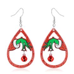 PRICES MAY VARY. christmas Earrings: The Christmas Hand Stud Earrings is made of high quality acrylic, Lead & Nickel Free, hypoallergenic, safe for sensitive skin. Christmas Bell Earrings:the Red Bell Earrings Jingle Around You and will be the Brightest at the Party,Showing your Charm,You will Got Huge Compliments Unique Gift: The earrings making them an ideal Christmas gift for women, girls, mom, wife, girlfriend, daughter, grandma, or any special lady in your life Green Monster Jewelry: Lightw Bell Jewelry, Fashion Christmas Tree, Bell Earrings, Green Xmas, Funny Earrings, Red Green Christmas, Christmas Jingles, Teardrop Dangle Earrings, Christmas Accessories