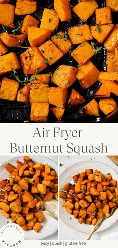 air fryer butternut squash is the perfect side dish