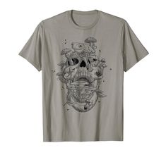 PRICES MAY VARY. Do you like frogs & skulls outfits ? then, this awesome skull featuring frog with mushrooms shirt is for you, suitable for teens women men with a passion for frogs & mushrooms collectors. Frog & skull t-shirt themed, goes well with mushrooms decors Cottagecore Aesthetic skull graphic design t-shirt for mushrooms collector & pickers daughter son mom dad who love frogs novelty clothing. This frog with mushrooms t shirts an awesome gift for Christmas. Frogs shirts for all amphibian Frogs Mushrooms, Frog Skull, Skull Graphic Design, Aesthetic Skull, Skull Mushroom, Mushroom Core, Cottagecore Frog, Skull Clothing, Skull Graphic