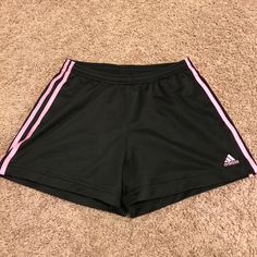 Brand New Pink & Black Adidas Shorts Black Sports Shorts, Black Adidas Shorts, Adidas Shorts Women, Adidas Jersey, Shorts Adidas, Athletic Clothes, Adidas Shorts, Pink Adidas, Vintage Adidas