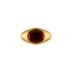 A shade of currant, this faceted garnet is sourced from deadstock in a smooth setting of our signature recycled 22-karat gold. The Gaea Roz capsule collection is designed with gemstones up-cycled stones and integrated into modern forms. Each piece is inimitable and one-of-a-kind.10% of the proceeds will go towards environmental conservation, with a decade-long commitment to conserving 650 million hectares of healthy land, 30 million hectares of freshwater, and 4 billion hectares of oceans. Learn Environmental Conservation, Rhodolite Garnet, Modern Forms, Capsule Collection, 22k Gold, Fresh Water, Ring Earrings, Garnet, Gemstones