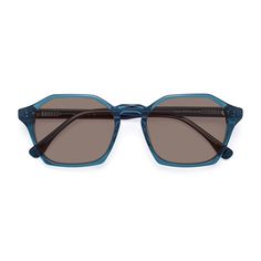 Unisex ink blue wide geometric full-rim sunglasses frames are available in variety of colors to match any outfit. These affordable qualified retro-vintage tinted sunglasses include free single-vision prescription medium brown tinted lenses with AR and 100% UV protection, a case and a cleaning cloth. Keyhole bridges are their characteristics. Bifocal and progressive lenses are supported. The Stoltz is a geometric frame that is as bold as it is edgy. Show off with these quirky frames in an eye-cat Modern Blue Square Frame Sunglasses, Retro Blue Wayfarer Sunglasses, Retro Blue Square Frame Sunglasses, Dark Garnet, Rim Design, Geometric Frame, New Glasses, Ink Blue, Wearing Glasses