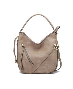 in stock Leather Hobo Handbags, Hobo Handbag, Faux Leather Fabric, Hobo Handbags, Pink Beige, Leather Hobo, Leather Fabric, Zip Top, Hobo Bag