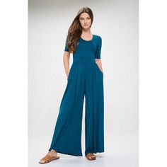 WEST K Women's Jana Short Sleeve Knit Jumpsuit - Large - Deep Teal Casual Full Length Solid Jumpsuits And Rompers, Solid Maxi Length Jumpsuits And Rompers For Loungewear, Maxi Length Jumpsuits And Rompers For Loungewear, Blue Full-length Summer Jumpsuits And Rompers, Blue Full-length Jumpsuits And Rompers For Summer, Casual Fitted Full-length Jumpsuits And Rompers, Casual Fitted Full-length Jumpsuit, Relaxed Fit Maxi Length Jumpsuits And Rompers, Casual Maxi-length Relaxed Fit Jumpsuits And Rompers