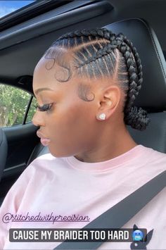 Feed In Bun, Feed In Braids Into Low Bun, Feed Braids, Cornrow Updo On Natural Hair, Feed In Braids Bun, All Back Hairstyle, Broccoli Salads, Cornrow Updo, Kids Cornrows