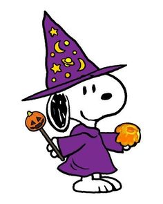 a cartoon character dressed as a witch holding a pumpkin and a candy lollipop