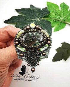 A beautiful Victorian style brooch to suit your mood made by me according to my sketch. The work uses pressed seraphinite with bronzite, various crystals, Japanese and Czech beads, genuine leather (wrong side). The size of the brooch is 7.5 cm by 6. This brooch will decorate your jacket, shawl or bag.      You will receive it beautifully packaged.      Care instructions: Do not wash. Avoid contact with alcohol-containing solutions, household chemicals. do not store in direct sunlight. It is high Tie Brooch, Men's Brooch, Bag Decoration, Brooch Men, Brooches Handmade, Green Tones, Czech Beads, Beaded Flowers, Victorian Fashion