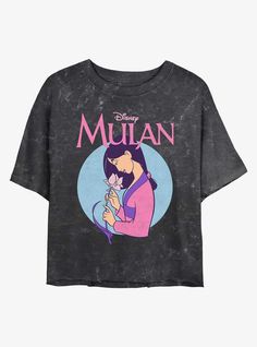 Please Note: wash pattern may varyLightweight 100% combed ring spun cottonWash cold; dry lowImportedListed in women sizes Disney Mulan, Mulan Disney, Culture Clothing, Her Universe, Crop T Shirt, Mulan, Cute Tshirts, Crop Tshirt, Pop Culture