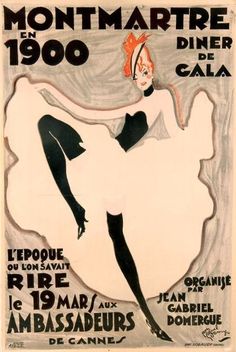 an old poster with a woman in a white dress