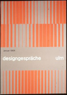 an orange and white book cover with lines on it