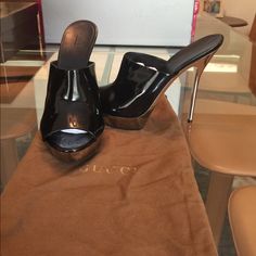 Patent Leather Mules, New, Never Worn. Dust Bag Included. Modern Formal Gucci Heels, Gucci Designer Patent Leather Heels, Designer Gucci Patent Leather Heels, Modern Black Gucci Heels, Luxury Gucci Heels For Cocktail Events, Black Gucci Luxury Heels, Gucci Luxury Heels For Night Out, Designer Gucci Heels For Night Out, Luxury Gucci Heels For Night Out